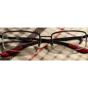 Ray Ban glasses RB 8407 2509 52-17 140 Carbon Fiber Half Rim Frames eyeglasses
